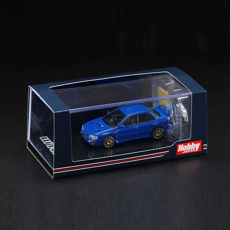 Hobby Japan 1:64 Model Car Suba Impreza Ver1.0 (GC8) WRX STi Version II -Sports Blue & White