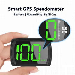 ZQKJ Y03 Car GPS Digital Speedometer HUD Big Font Plug and Play Head Up Display KMH MPH Speed Meter Smart Auto Accessories