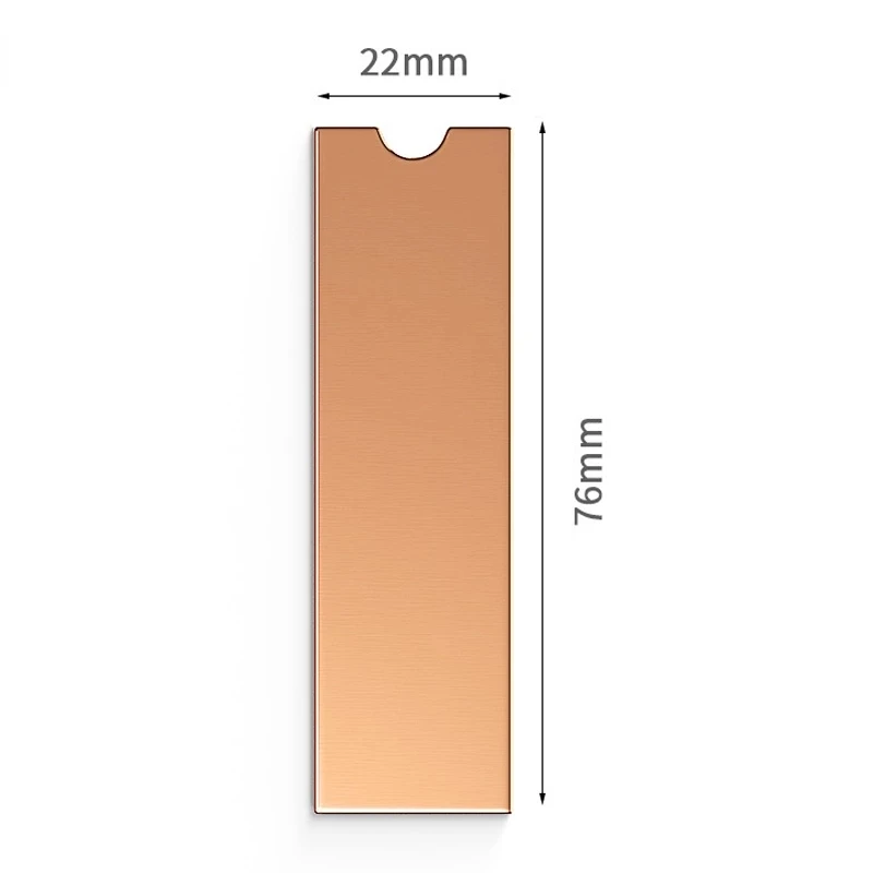 Radiator SSD M.2 z czystej miedzi, radiator dysków półprzewodnikowych M2 2280 z podkładką termiczną 6,0 W/M K do komputera przenośnego NVMe