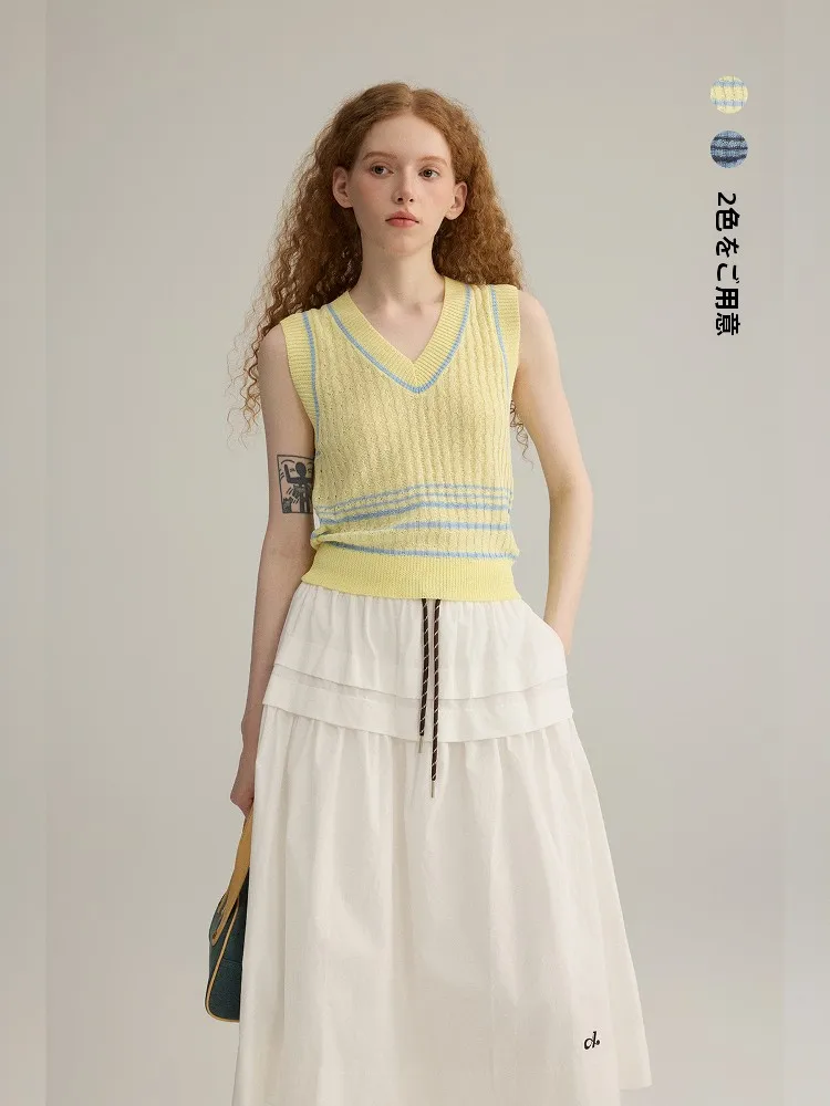 

Женский вязаный жилет Morsebe, лето 2025, новый топ Sle Dopane Svel с цветочным узором, другой материал 00%