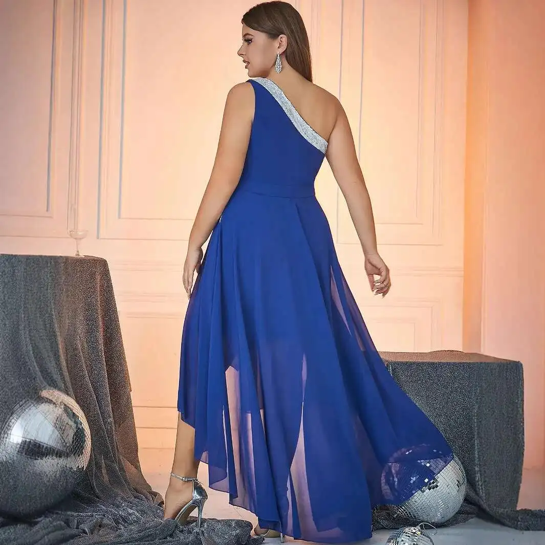 

Women's New Grand Swing Dress Chiffon Sleeveless Banquet Dress Prom Elegant Mini Clothing 2025 Summer Dress Robe Vestido Women