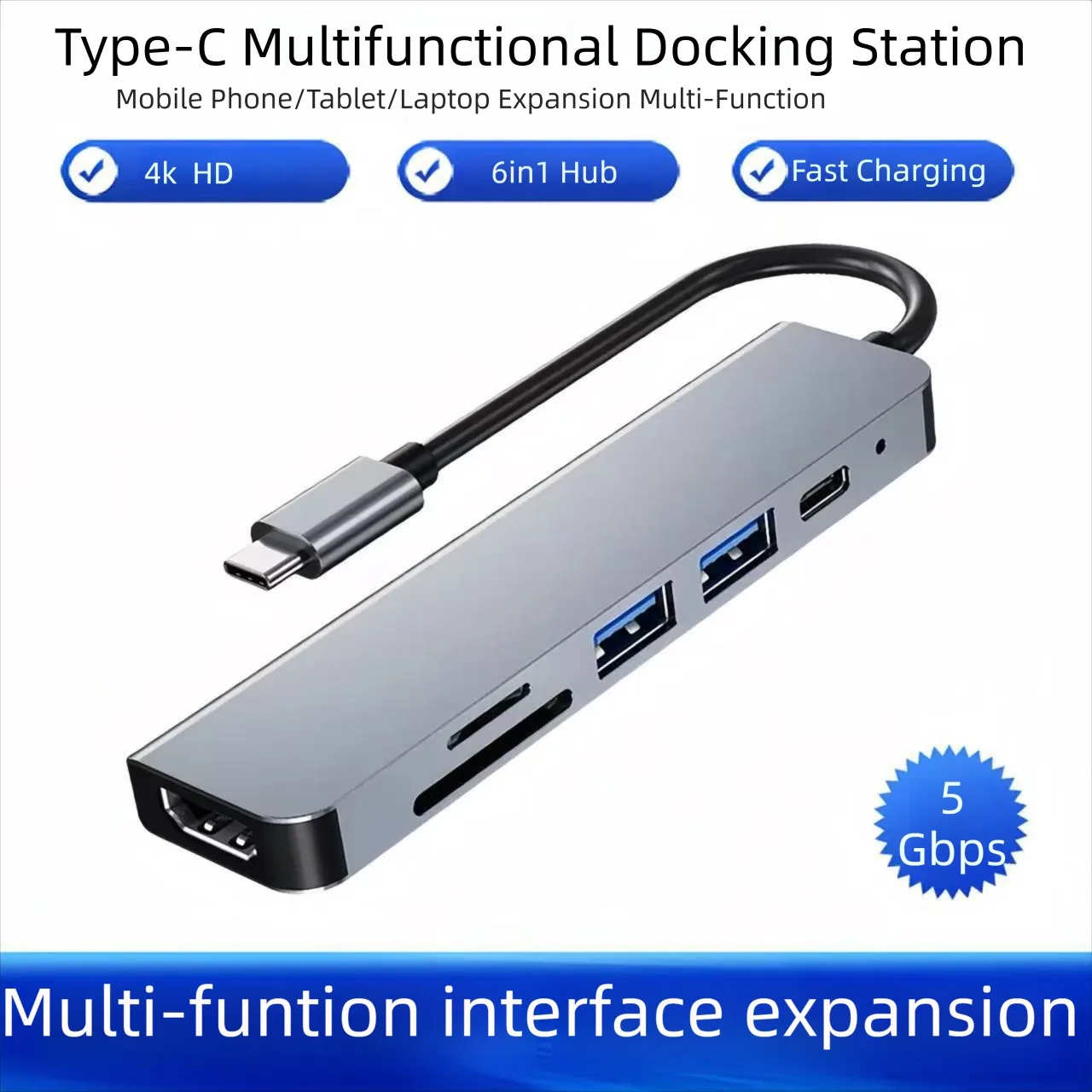 

Pop 5Gbps USB 3.0 HUB USB C HUB USB C Docking Station High Speed Transmission OTG Adapter Splitter TYPE-C HUB For Laptop Macbook