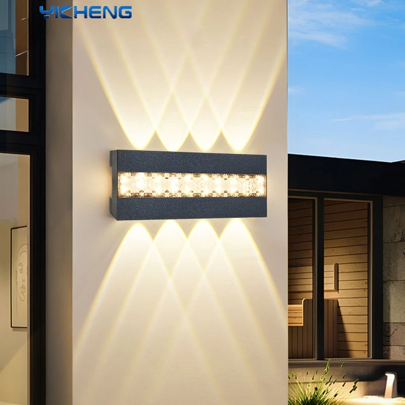 

Уличный водонепроницаемый настенный светильник RGB LED 6W/8W/10W, 8-головочный телескопический светильник для лестниц, коридоров и сада