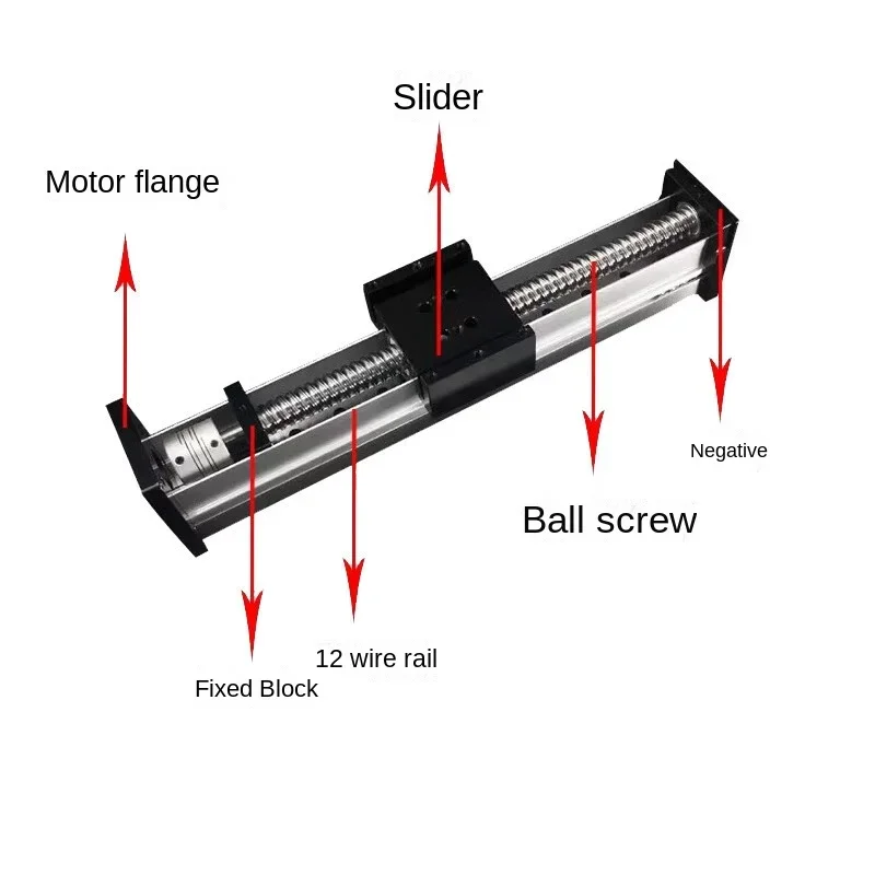 Closed Ball Screw Slide Module Linear Guide Rail Precision with 42/57 Stepper Motor Workbench