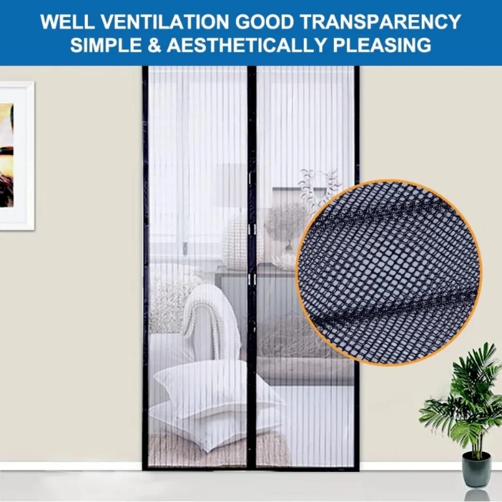 Anti Mosquito Insect Door Curtain Self-adhesive Dustproof Ventilation Automatic Closing Doors Curtain Household Accessories