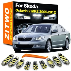 ZITWO Complete LED Interior Light Trunk Lamp Kit Car Bulbs For Skoda Octavia 2 MK2 II A5 Sedan Combi 2005- 2008 2009 2010 2012