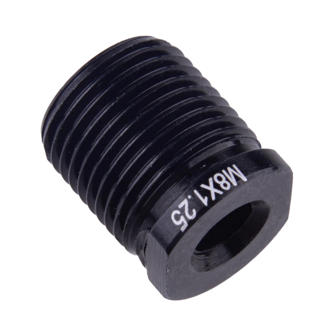 Car Gear Shift Knob Thread Adapter Nut Insert Connector M8x1.25 Black Aluminum Alloy