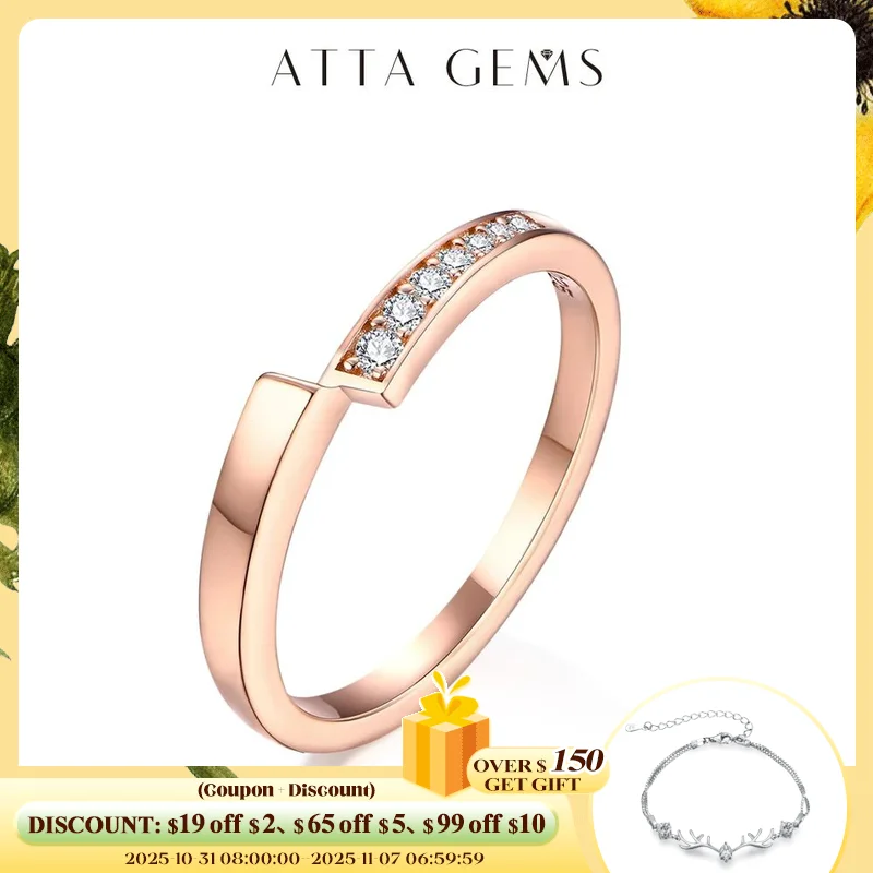 

Кольцо Муассанит женское из серебра 1,6 пробы с бриллиантами диаметром 925 мм