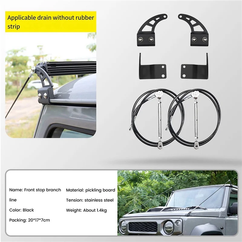 

Car Hood Obstacle Eliminate Rope Limb Riser Kit For Suzuki Jimny JB64 JB74 2019-2023 Parts Exterior Accessories-A14Z