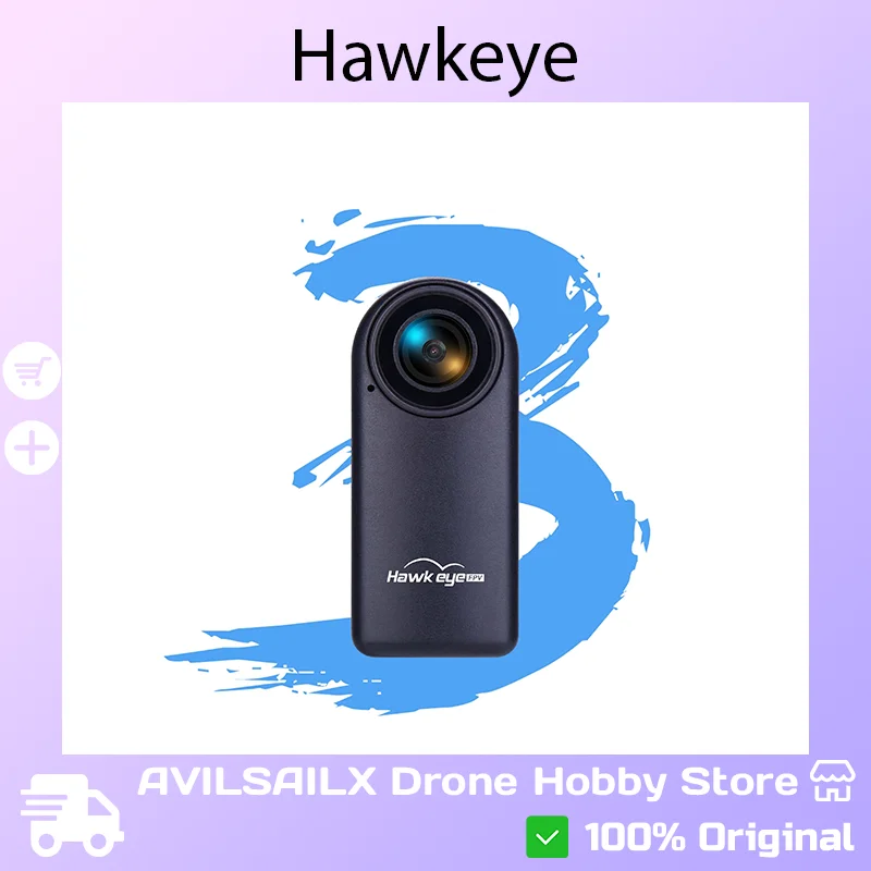 Hawkeye Thumb 3 4K Mini Action Camera Magnetic FPV Drone Fixed Wing Aerial Photography Pet Vlog Camera
