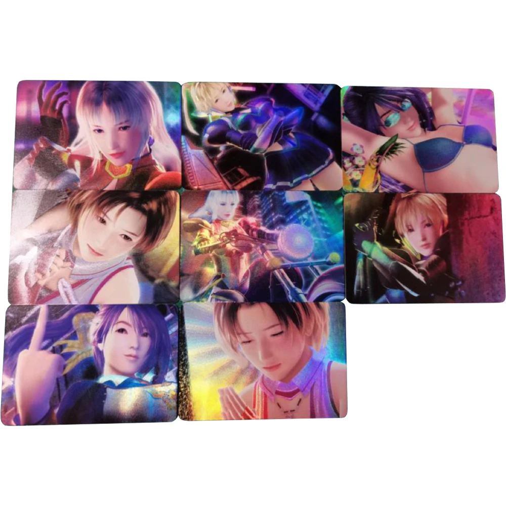 

Diy Self Made 8Pcs/set Battle Raper Girl ACG Nude Flash Card Gift Toy Game Anime Collection Cards