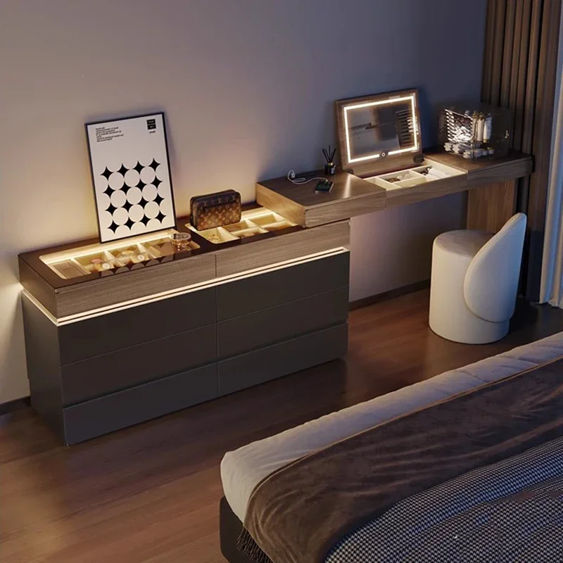 

Minimalist Mirror Dressing Table Luxury Bedroom Drawer European Dressing Table Storage Girls Comoda Pra Quarto Home Furniture