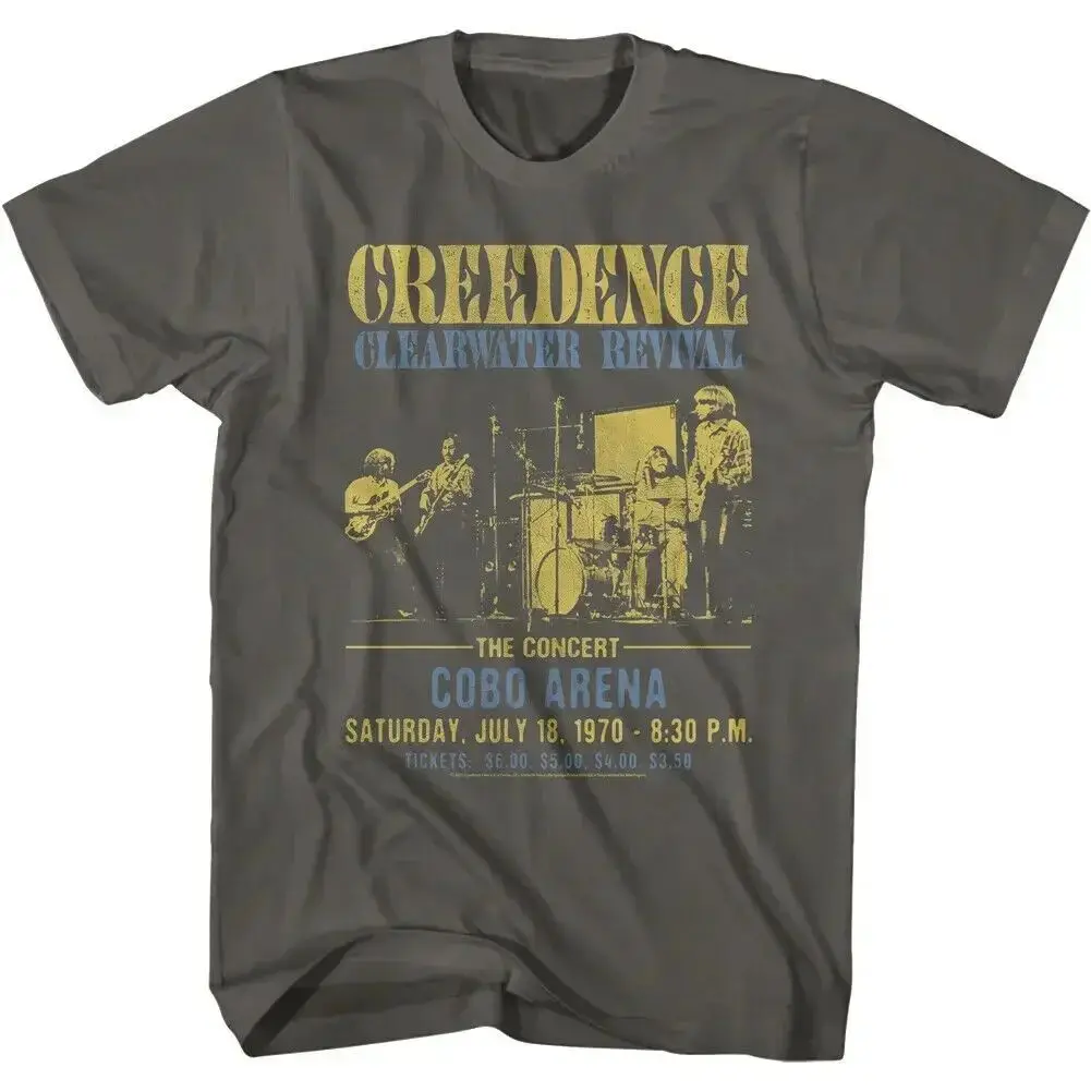 Vintage Rock Tops Creedence Clearwater Revival Bikers Oversize T Shirt Funny Rock T-shirt Cotton Streetwear Tops Clothing Unisex