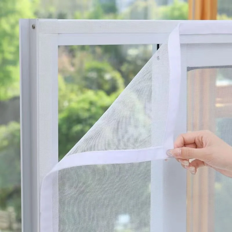 Inset Window Screen Mesh, Air Tulle Adjustable Summer Invisible Anti-Mosquito net Fiberglass Removable Washable Customize Screen