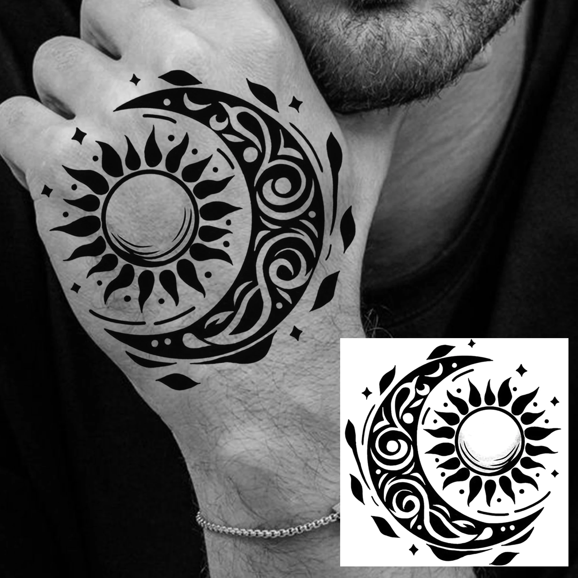 1 hoja de tatuajes temporales  - Body Jewelry Tattoo reseña y precio