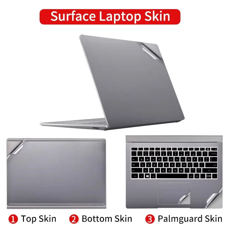 Full Protective Laptop Skins for Surface Laptop 7 13.8 15 inch Solid color Vinyl Sticker for Surface Book 2 13.5 15 2022