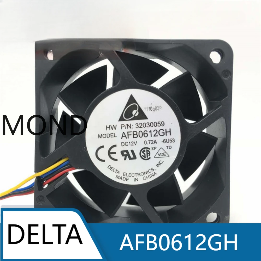 

AFB0612GH 6025 0.72A 6CM Delta high air volume 4-wire PWM temperature control chassis computer fan