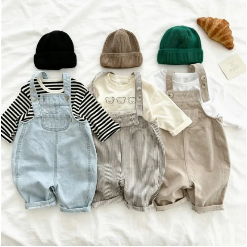 Baby Boys Girls Overalls Children Suspender Trousers Spring Autumn New Fashion Korean Style Straps Denim Pants