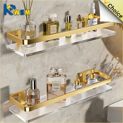 Bathroom Shelf Kitchen Storage Organizer  acrylic Shampoo Rack  Shower Shelf Bathroom Accessories No Drill Storage Shelf