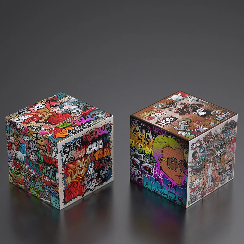 1 PC 3x3x3 Creative Graffiti Puzzle Magico Cubo 3x3 Cube Magic Cube Twisty Puzzle Cube Toy For Kids Children Magic Cube