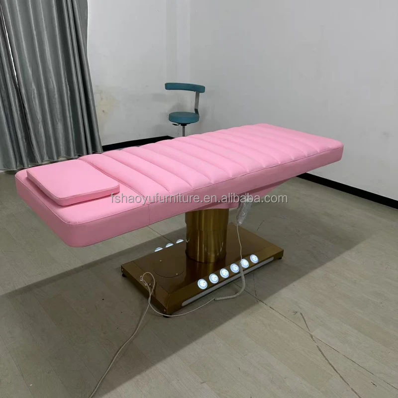 Lash Bed Luxury Eyelash Bed Beauty Spa Salon Furniture Electric Beauty Chair Facial Massage Table Bed with Light