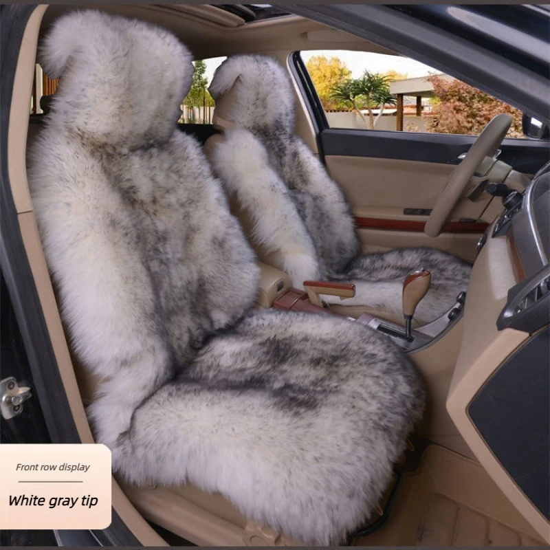 1 шт. теплые плюшевые чехлы на автомобильные сиденья, универсальный длинный шерстяной мех, защитная подушка для переднего сиденья автомобиля, коврик для автоаксессуаров, подушка для автомобильного сиденья