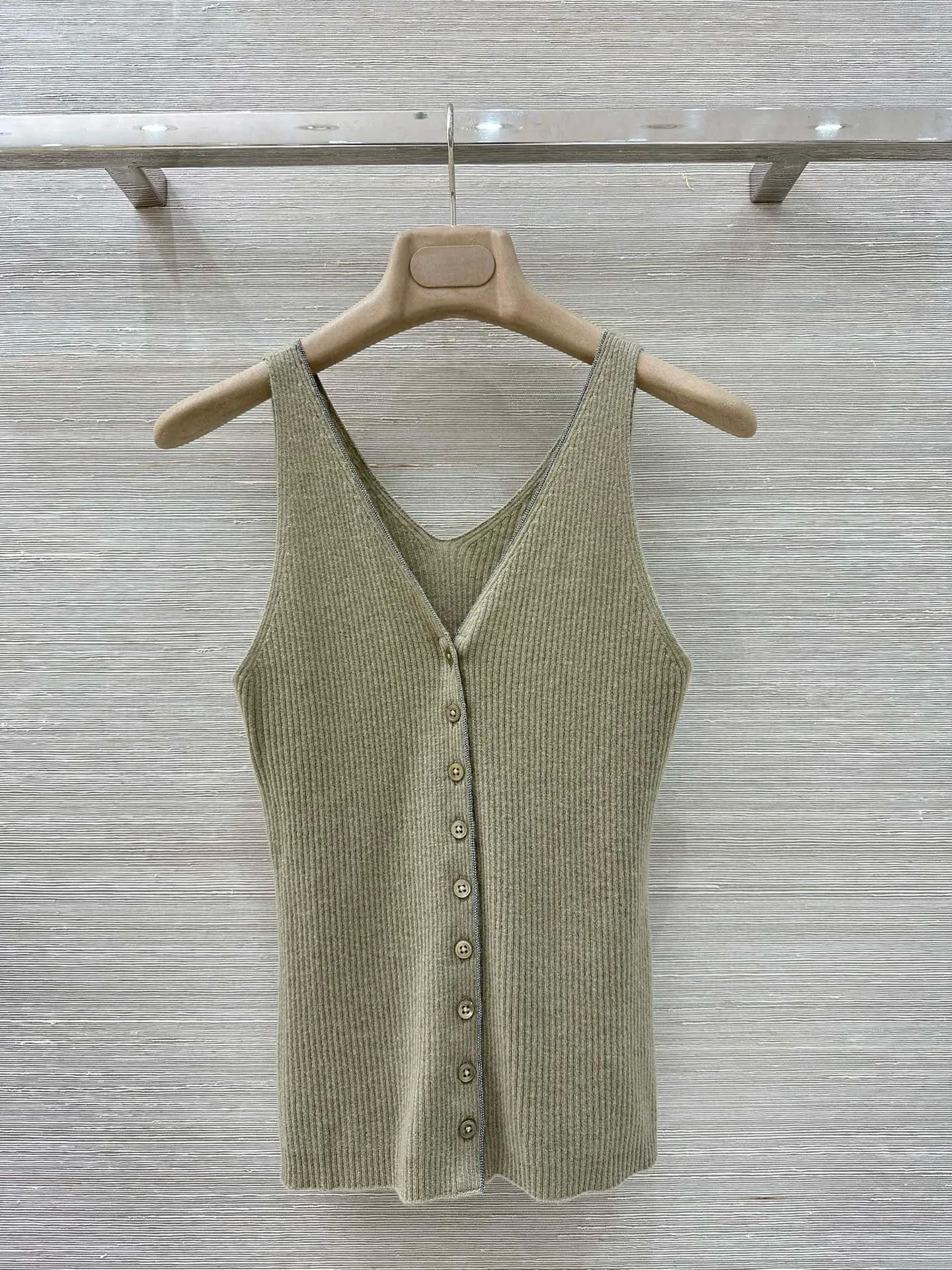 Clásico Simple Color básico Camere Chain V-Ne Csole Ropa interior de mujer Mezcla de lana suave Slim Fit Faionable