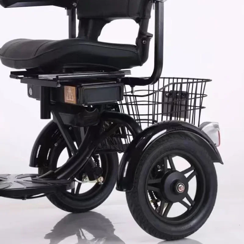 Yingzhijie elderly electric tricycle adult scooter multi-color optional riding convenient front and rear two baskets