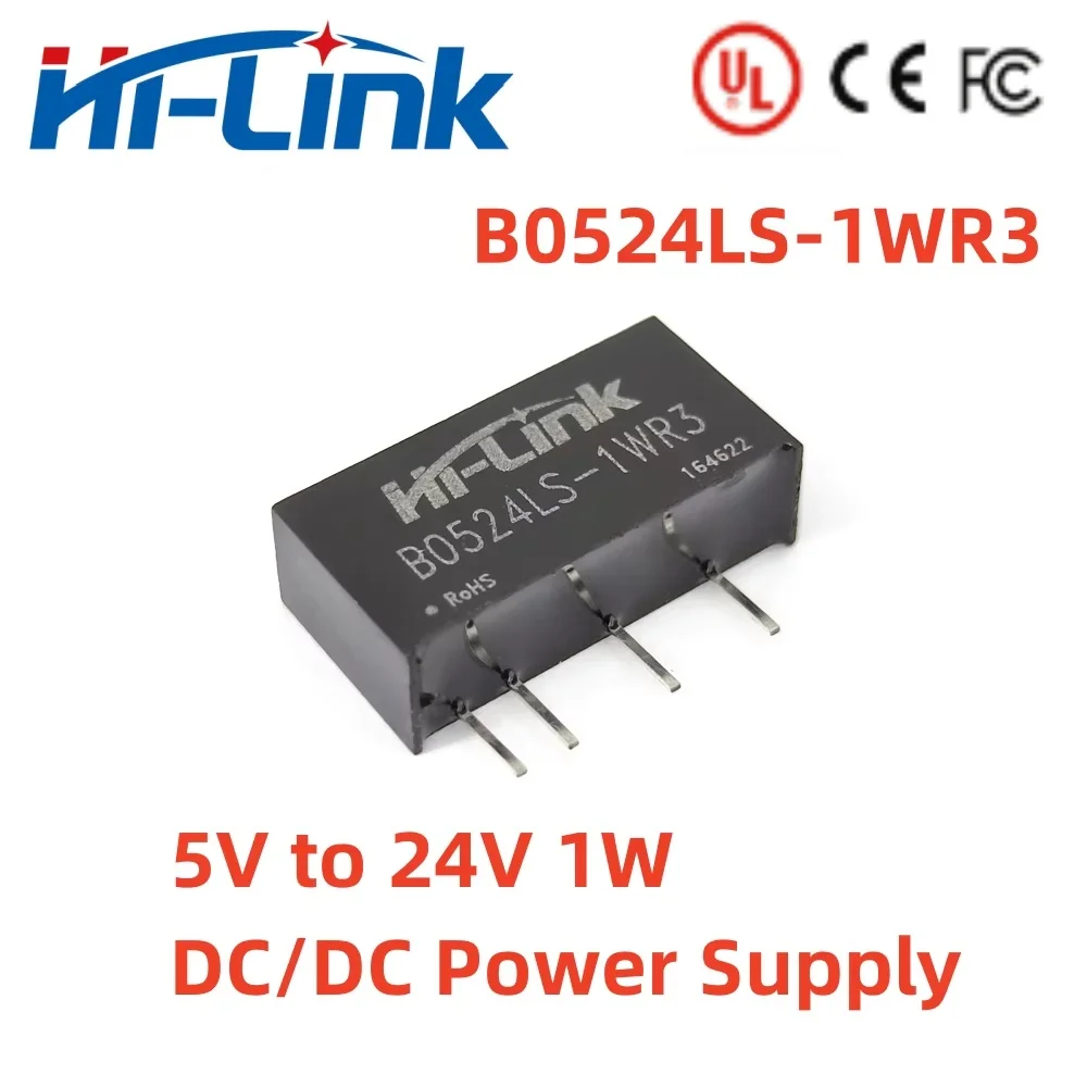 Hilink DC/DC B0524LS-1WR3 1W 5V To 24V/42mA изоляция Mini Регулируемый силовой модуль Converter PCB Intelligent бытовой