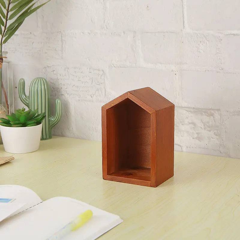 Afbeelding 3: Massief houten desktop parfum bubble mart pop handheld kantoor jongen blinde doos display rek plank decoratie opbergdoos