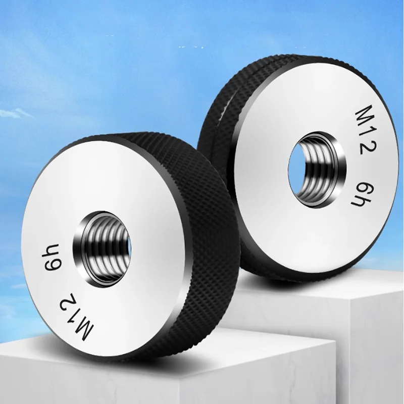 2pcs/set Thread Ring Gauge GO/NO GO Gage Metric Gauge 6h M8 M9 M10 M11 M12 M14 M16 M20 M30 M40 M50 M60 Thread Distance 1