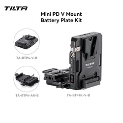 TILTA Mini PD V Mount Battery Plate Black TA-BTP4-V-B with USB-C P-Tap and 2-Pin Lemo