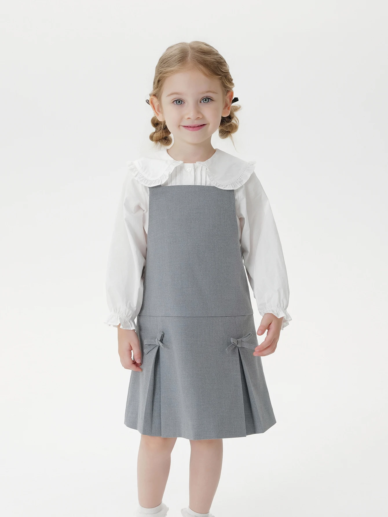 

MARC & JANIE Toddler Girl Bowknot Preppy Suspender Dress 551656
