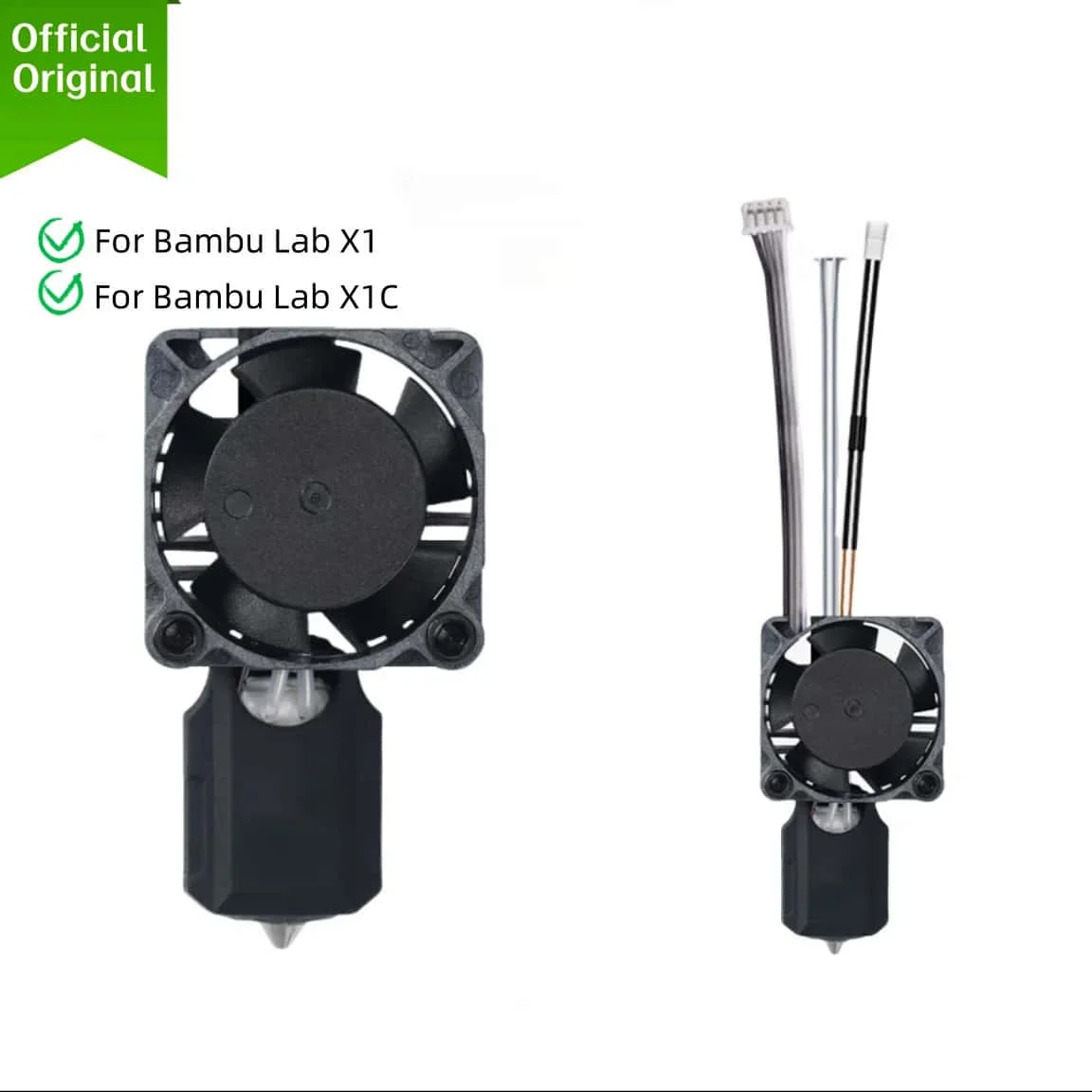 Оригинальная насадка Bambu Lab X1/X1C Hotend 0,2 мм 0,4 мм, комплект из нержавеющей стали в сборе, комплект вентилятора с рассеиванием горячего