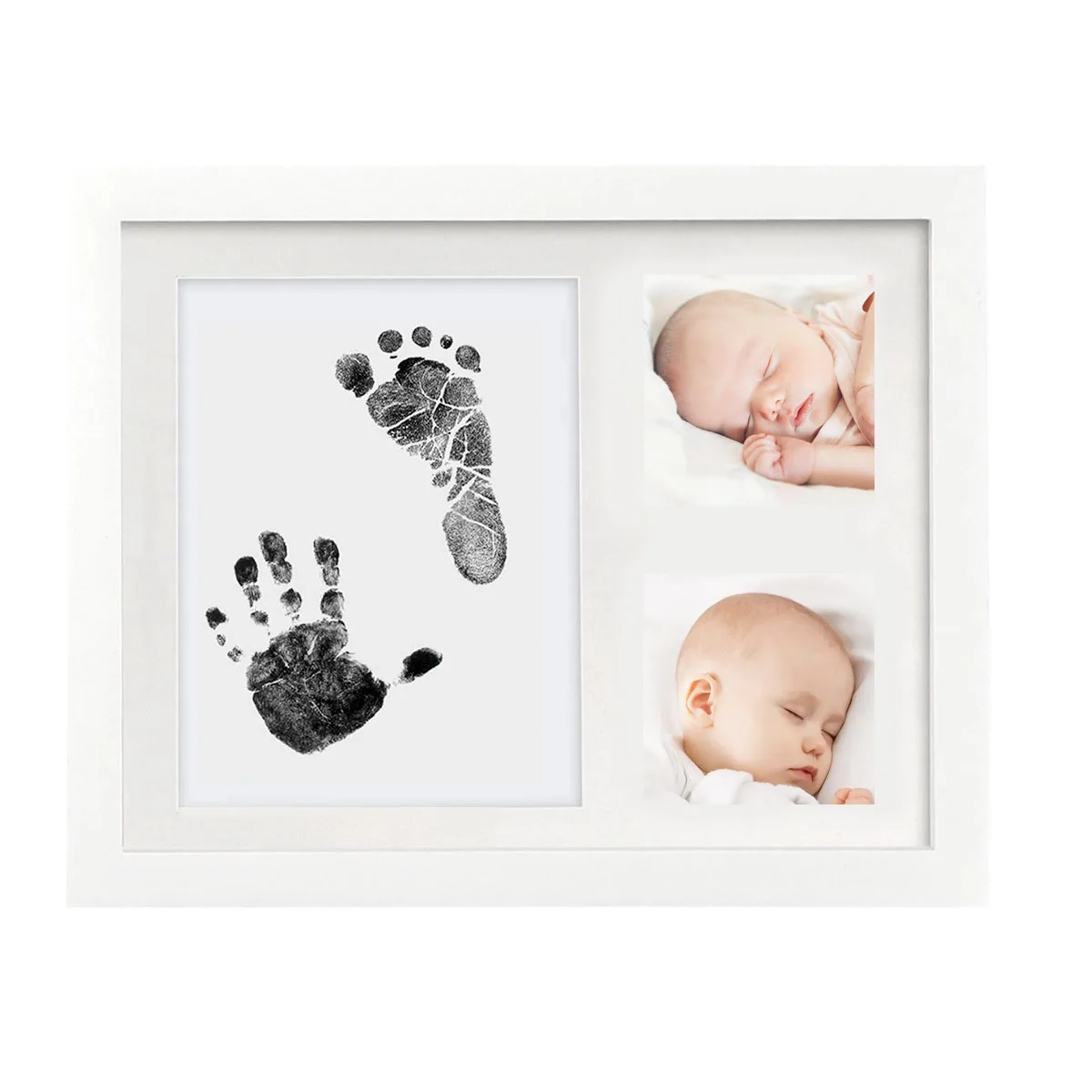 Baby's Footprints DIY Photo Frame Hollow Baby's One Year Old Footprints Pet Footprints Photo Frame Batch Baby Printing Mud