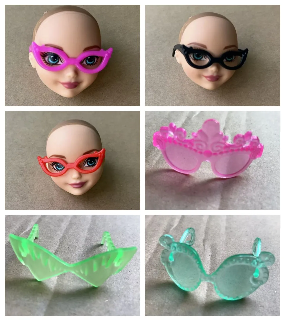 Accesorios de Moda Originales y Coloridos para Muñecas: Sombreros, Cinturones, Gafas, 1/6, para Muñecas Monstruo, Decorativos