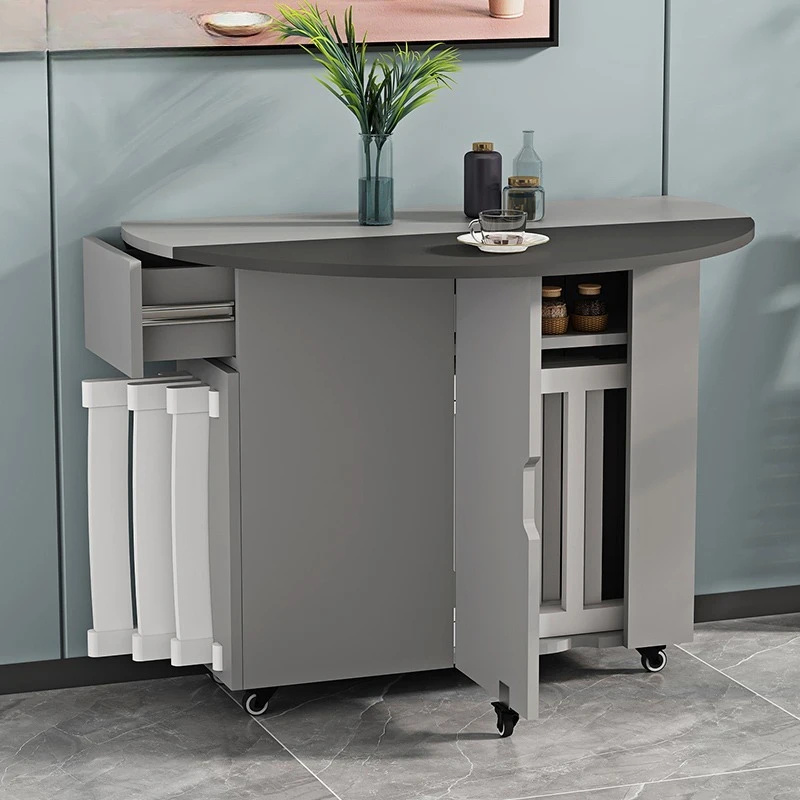 

simple rock slab round folding dining table and chairs household small apartment light luxury retractable dining table fo