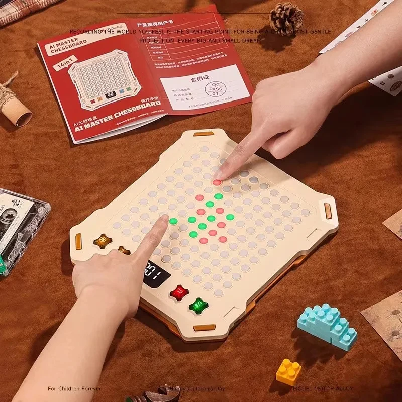

Интеллектуальная электронная версия шахматной доски Gobang Fun, несколько игр, интеллектуальная игрушка, детский подарок