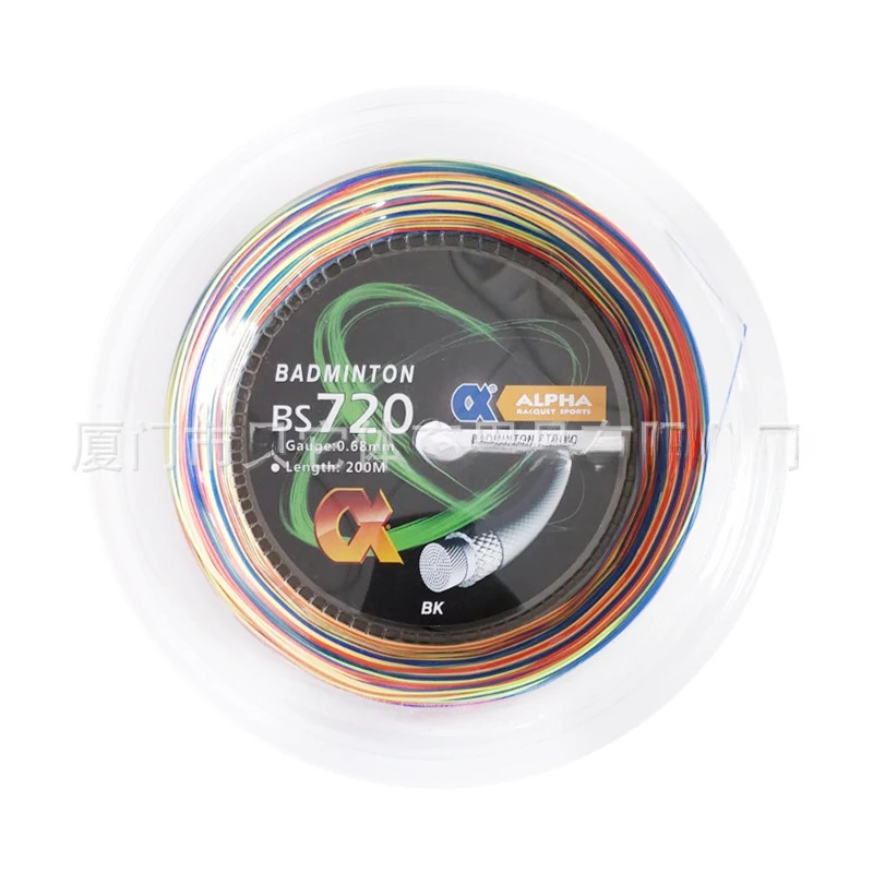 

Alpha Durable Rainbow Feather Line 0.68mm Badminton Racket String M Large Plate Feather Line