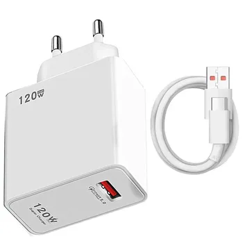 120W Gan süper hızlı şarj 6A Turbo hızlı şarj 5.0 USB adaptörü için Xiaomi 12t Redmi not 11 Pro + 11T Pro + siyah köpekbalığı 5 Pro