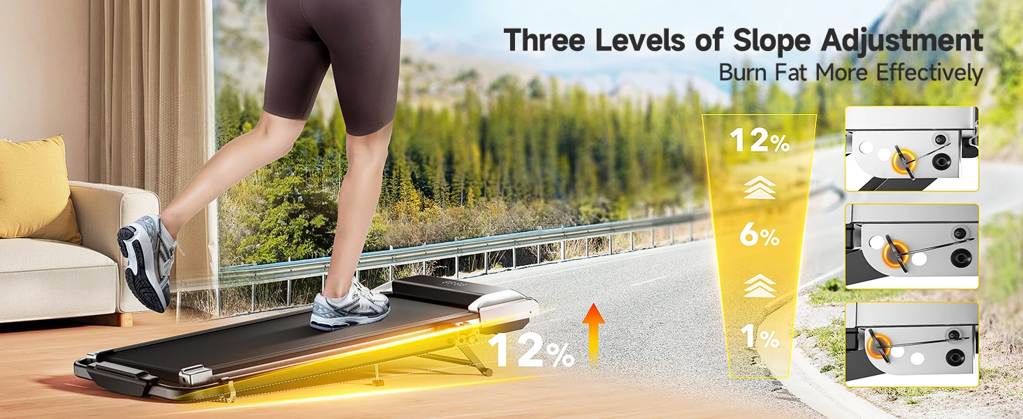 Toputure Elektrisches Klappbares Laufband für Zuhause mit Steigung 12 km/h Smart App-Steuerung LED-Display Geh- und Laufpad für Heim und Büro – Detail 17