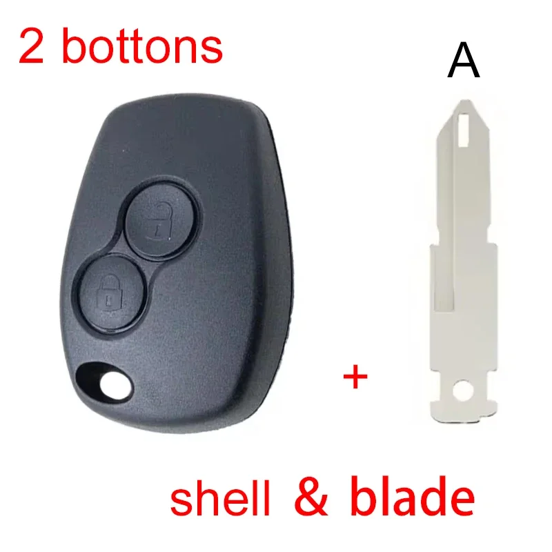 2 3-przyciskowe etui na kluczyk samochodowy do Renault Dacia Modus Clio 3 Twingo Kangoo Wymienna obudowa kluczyka i ostrze