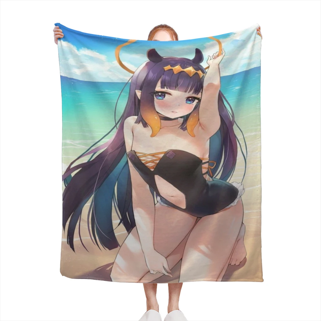 Anime Hololive Kawaii Medium Blanket Fluffy Soft Bedroom Decor Sofa Blankets Comforter Home and Decoration