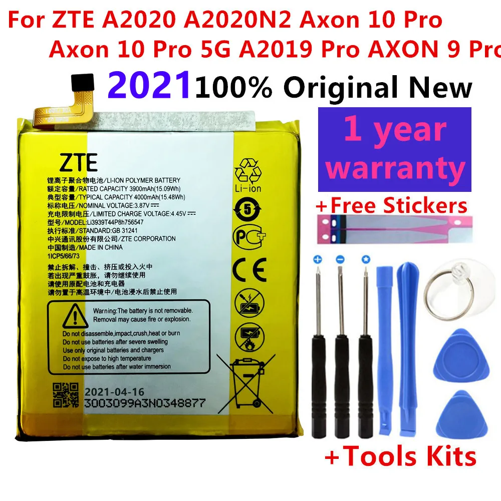 

High Quality Original Li3939T44P8h756547 Battery For ZTE A2019 Pro AXON 9 Pro A2020 A2020N2 Axon 10 Pro 5G Mobile Phone Battery