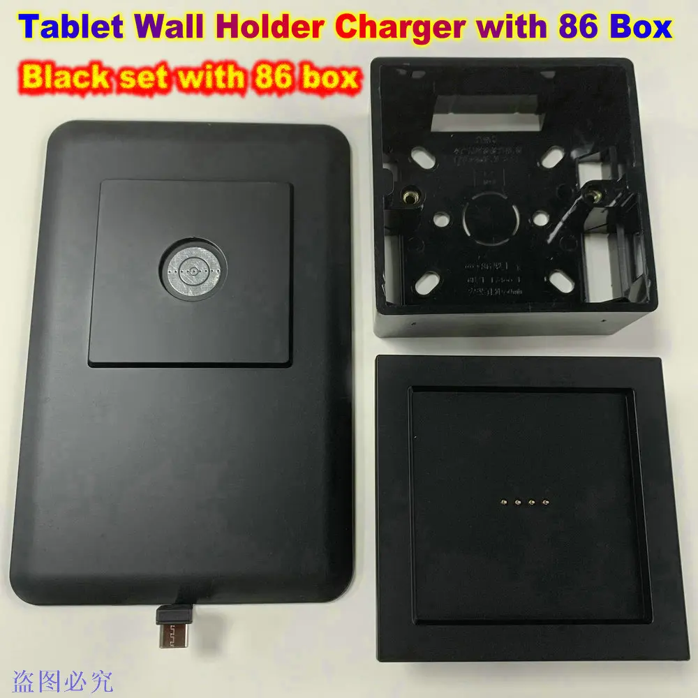 

Wall Mount Tablet Holder With Charger for Ipad Tablet Wall Surface Magnet Wireless Charging Smart Home Socket Stand Kit 86 Box