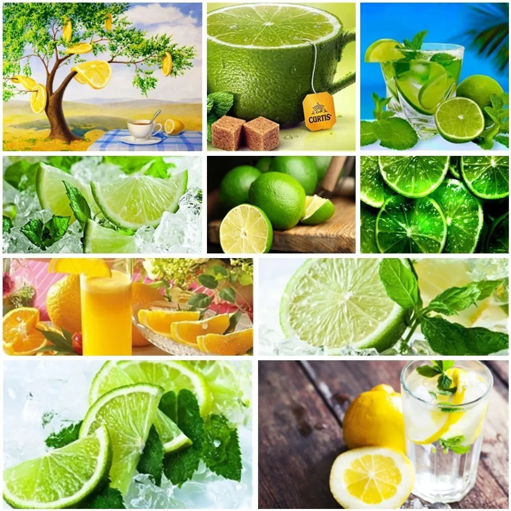 Green Lemon Scenery Paint By Number For Adults Oil Paint Craft Kit For Adults Room Decoration Gift For Wife Wholesale 2023 NEW