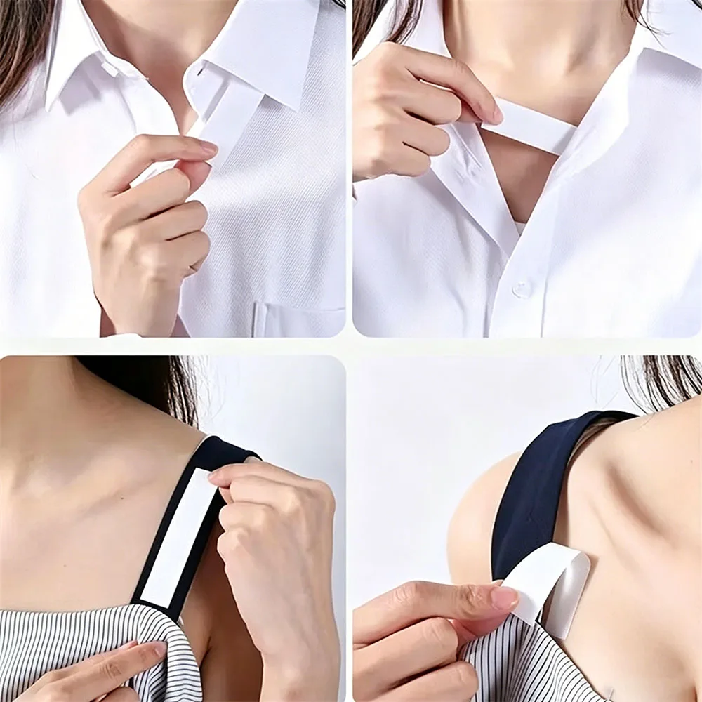 36pcs Invisible Womens Fashion Clear Double Sided Tape Clothing Dress Bra Strap Anti-Slip Skin Safe Secret Adhesive Strip Tape view 4