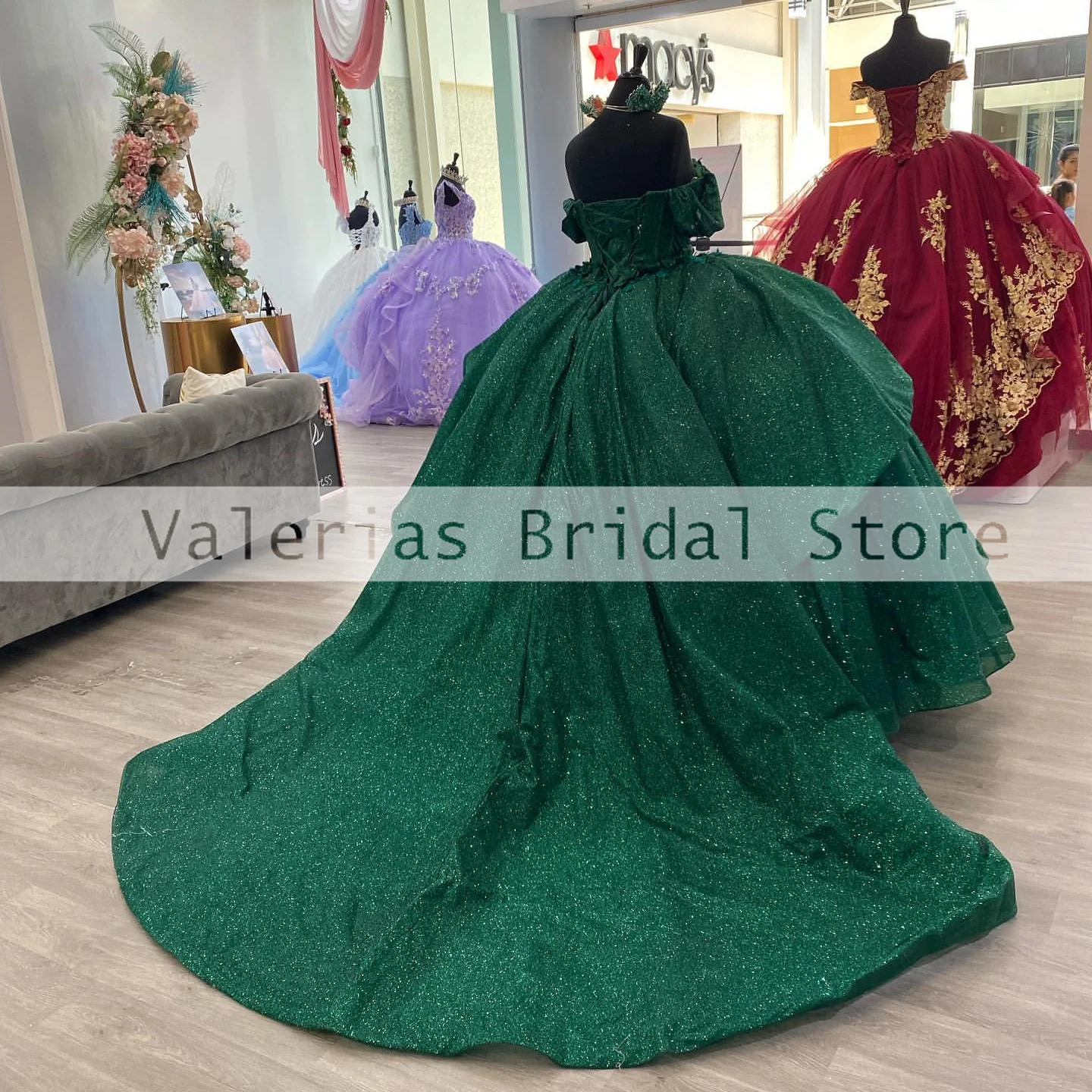 Vestido verde brillante para quinceañera, apliques de cuentas escalonadas, 16 vestidos de novia, hecho a medida