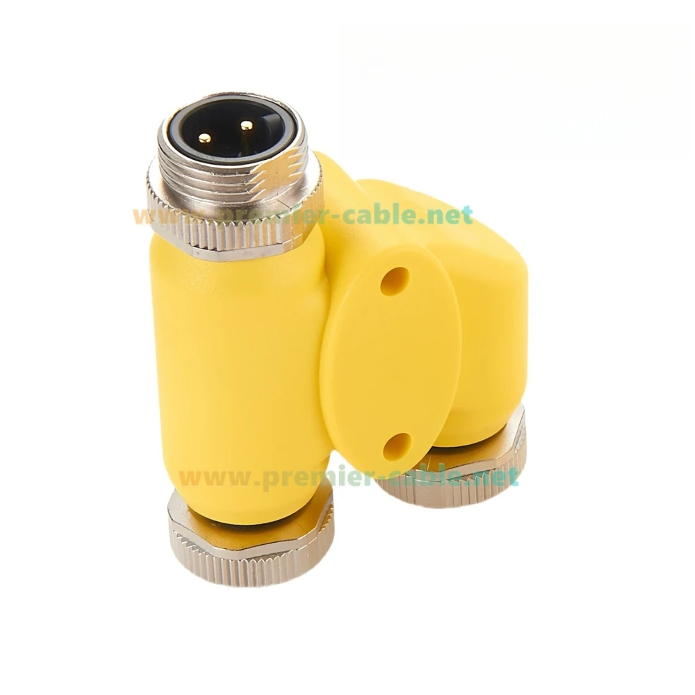 2 Pin 3 Way Mini verandering 7/8 "-16UN Y H Splitter IP67 Waterdichte 7/8" Man-vrouw Mini-snelle Ronde Rechte Connector