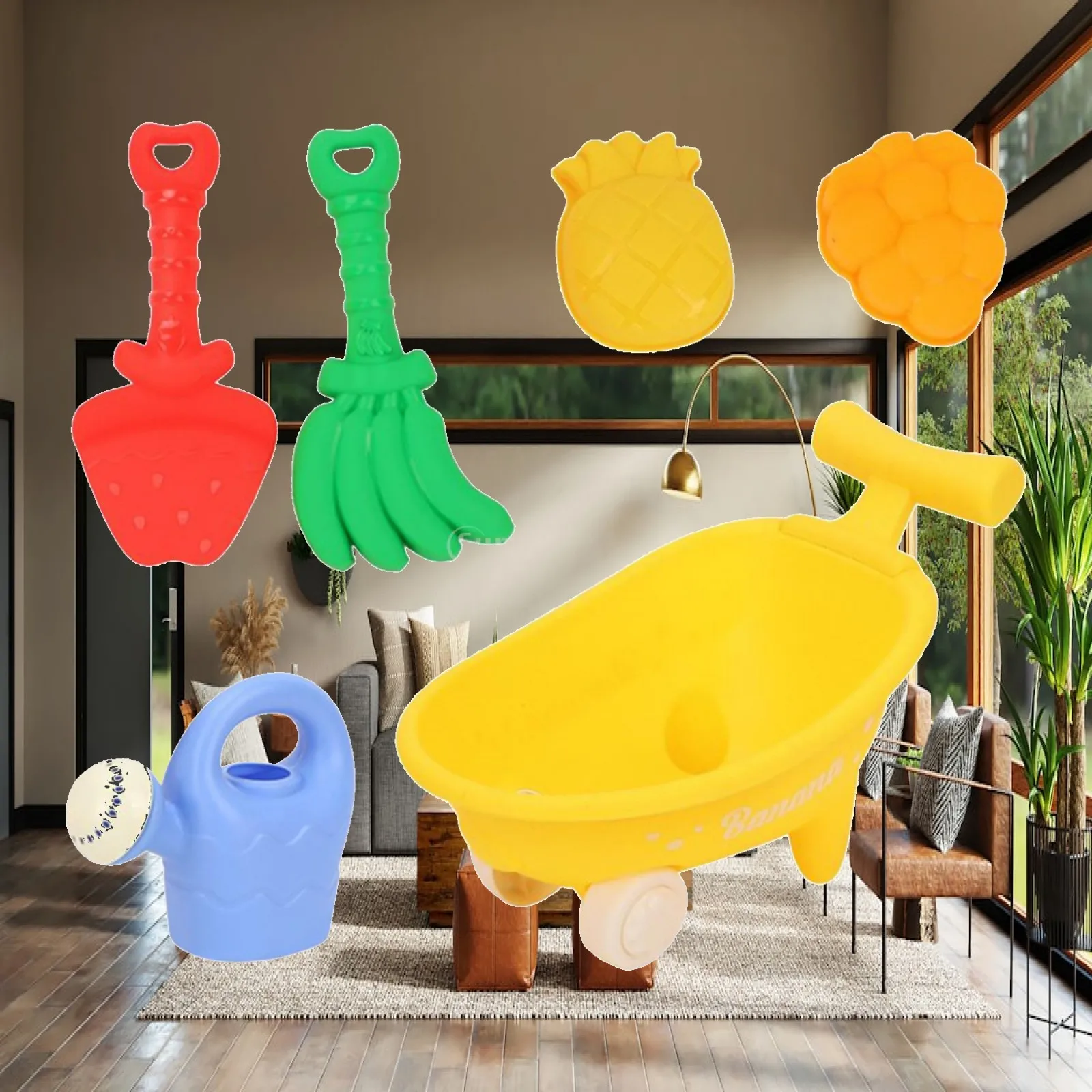 Beach Sand Toys for Kids Pretend Play Lightweight Sandcastle Construction Toys Kit Seaside Toy for Park Garden Beach Age 3-10